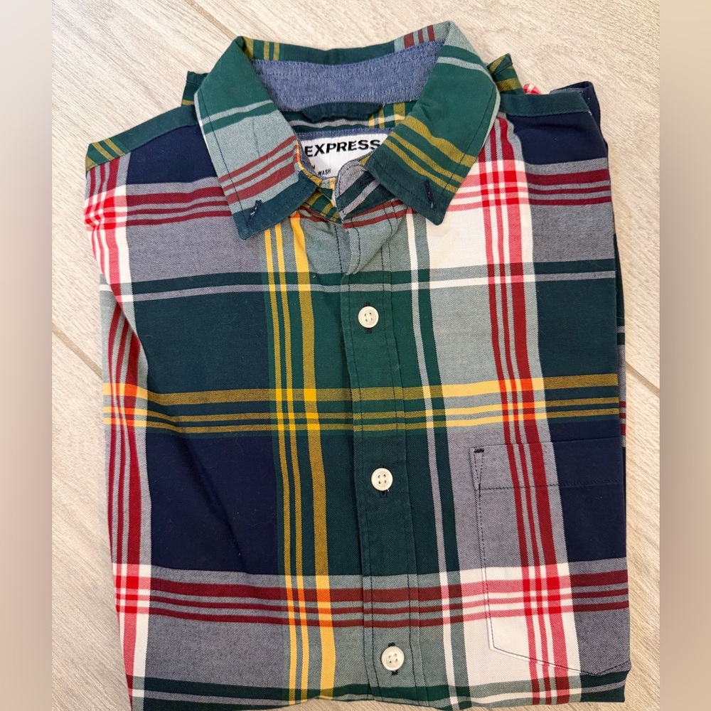 Express Multicolor Plaid Shirt